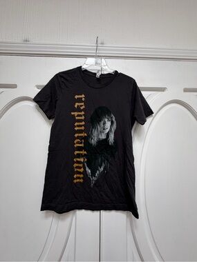 Taylor Swift  Black Tee with Gold 'Reputation Tour S